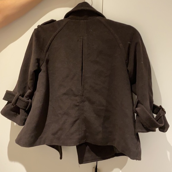 Pinkyotto Cropped Brown Soft Collared Pea Coat 🧥 - Picture 2 of 10